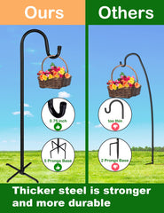 Ottsuls hook holding a bird feeder in garden illustrating secure hanging capacity