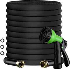 OUBRTS full-length flat hose laid out showing 50ft reach and easy handling