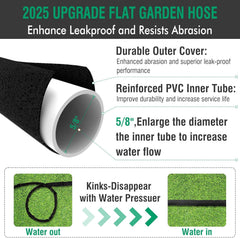 OUBRTS hose flexing around patio furniture, resisting kinks and tangles