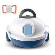 OUCAXIA front view of cordless robotic pool cleaner showing compact benefits