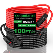 Oududianzi front packaging showing both 100ft red and black cables for quick identification and convenience