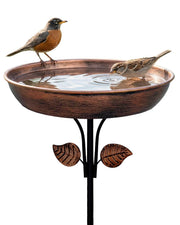 OUISJYER front view of full bird bath highlighting vintage look and durable design