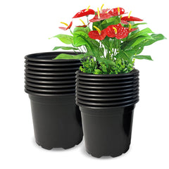 OUPSAUI front view of 20-pack 1 gallon pots showing uniform set and convenience