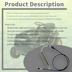 OUSTUE deck clutch cable installed on Craftsman mower restoring deck control