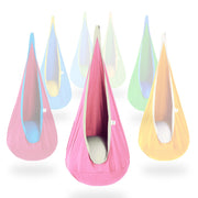 OUTREE pod swing front view showing cozy enclosed seating and comfort