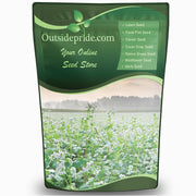 Outsidepride seed bag front showing product name and weight, clear labeling benefit
