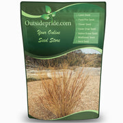Outsidepride product packaging showing Little Bluestem seed and benefits