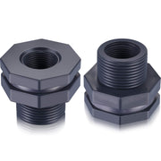 Outus bulkhead fitting front view showing threaded adapter and benefit of secure connection