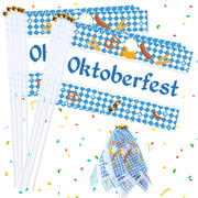 Outus front view of packaged 30-pack Oktoberfest flags showing quantity and design benefit