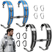 Outus front view showing strapped chair for easier transport