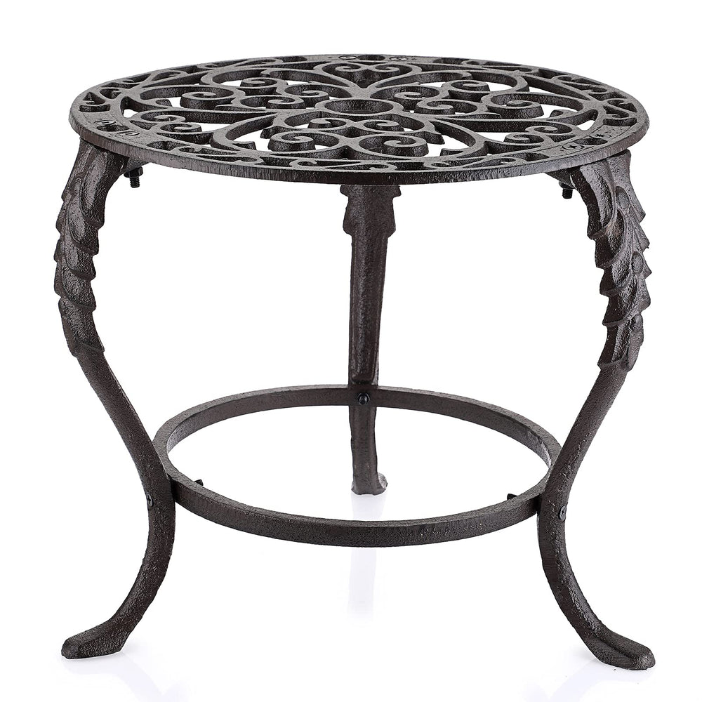 OwnMy cast iron plant stand front view showing stable tripod base and vintage style benefit