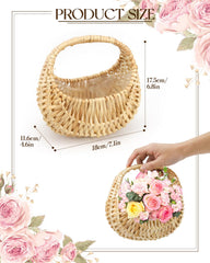 OXDFK half moon basket side profile highlighting sturdy woven construction