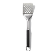 OXO front view of turner showing full length and ergonomic shape for control