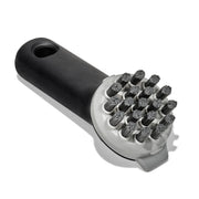 OXO Good Grips brush front view showing compact design and benefits