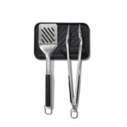 OXO outdoor front packaging showing three-piece grilling set and benefits