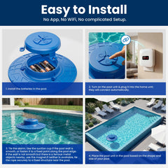 Oysnid floating in a backyard pool showing quick deployment and safety awareness