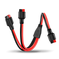 PAEKQ front view of Y splitter cable showing connectors and cable for fast charging
