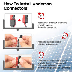 PAEKQ splitter connecting two solar panels to a portable generator for faster charging