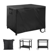 PAMASE front view of cover fitted to dining cart showing full protection