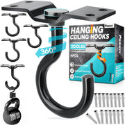 PAMAZY front view of four hooks showing sturdy design and capacity