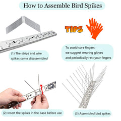 PANGCH spikes installed on fence preventing pigeon perching
