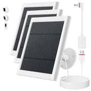 Paodekua front view showing three solar panels and packaging, clear kit benefit