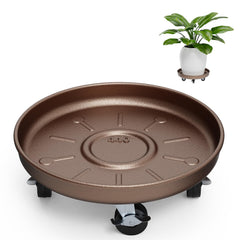 Parsagi front view plant caddy showing sturdy support and easy mobility
