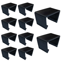 Patio Novagarden front view of clips joining a wicker sectional for stable seating
