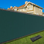 Patiobay front view of 5x50 fence screen showing full privacy coverage benefit
