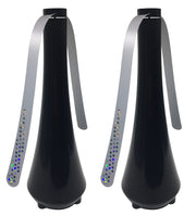 PATIOSIR front view of two fans protecting food on table for insect control