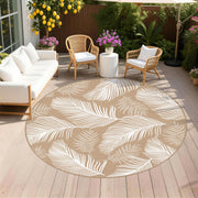 Pauwer front view of leaf brown rug showing full pattern and coverage benefit