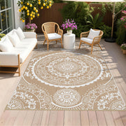 Pauwer paisley brown front view showing decorative pattern and durable finish
