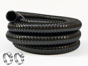 PEISONGFEI front view of 10ft black pond tubing showing length and label, durable benefit