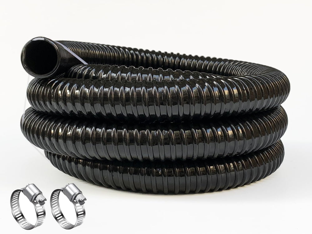 PEISONGFEI front view of 10ft discharge hose showing length and finish for reliable connections