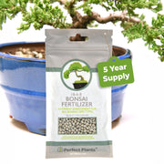 PERFECT PLANTS front packaging showing 5 oz slow release pellets and product name benefit convenience