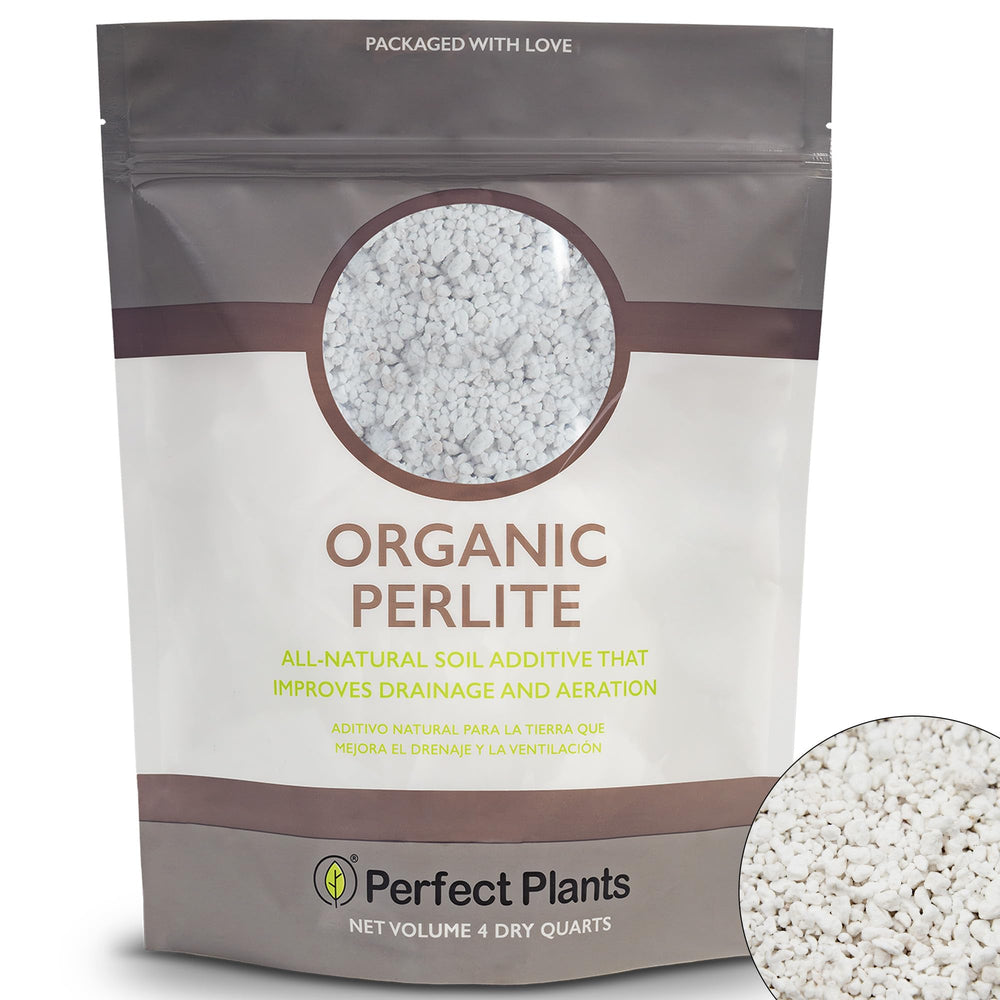 PERFECT PLANTS front bag showing perlite for easy storage and use