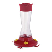 Perky-Pet front view showing glass feeder attracting birds and easy visibility