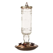 Perky-Pet front view showing vintage bottle and four feeding ports for attractive display