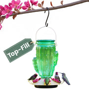 Perky-Pet front view showing cactus shape and 32 oz capacity for eye-catching backyard appeal