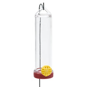 Perky-Pet front view of feeder showing clear reservoir and port benefit quick nectar checks
