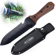 PERWIN hori hori front view showing full blade and profile for versatile gardening