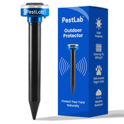 Pestlab front view showing compact weatherproof design and quick placement benefit