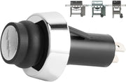PETKAO igniter front view showing chrome button and lightning symbol benefit quick visual match