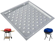 PETKAO front view of ash pan showing square tray and fit benefit