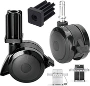 PETKAO front view of locking caster wheel showing fit and stability