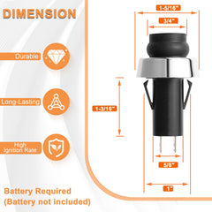 PETKAO switch button detail with rubberized cover for comfortable weatherproof use