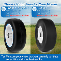 phepetroll assembled wheel mounted on zero-turn mower for puncture-free mowing