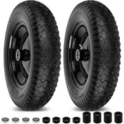 phepetroll front view 14.5 inch solid wheel showing durable construction and puncture-free benefit