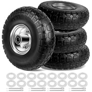 phepetroll front view of four solid wheels showing ready-to-install durability