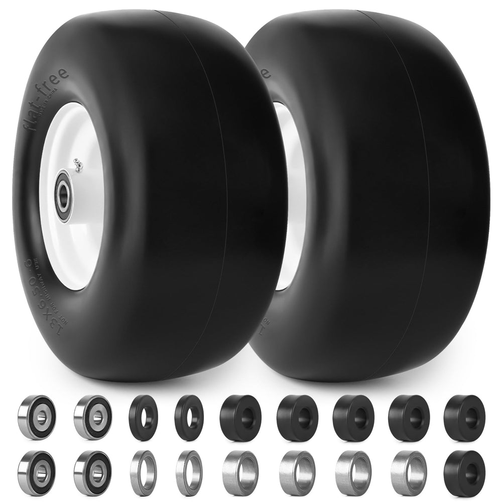 phepetroll front view wheel assembly showing complete tire and hub, durable replacement